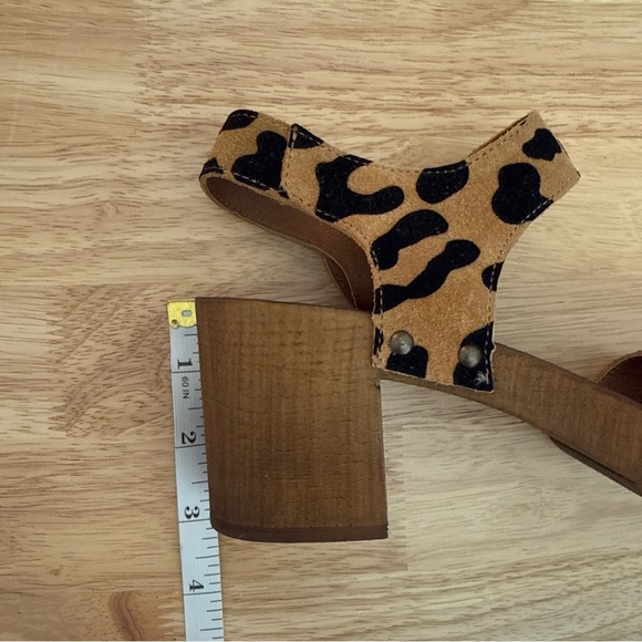 Urban Outfitters Alana Wood Leopard Print Women’s Sandals Size 7.5/8 (EU 38) - Picture 10 of 11